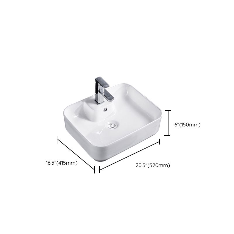 Modern Sink Solid Color Porcelain Sink