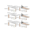 White 7-piece bathroom accessory set wood and metal bath set
