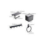 Modern Bathroom Accessories Set Black Towel Bar Paper Holder Bathroom Accessories Kit