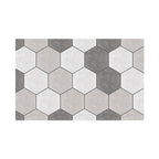 Modern PVC floor tiles with diamond pattern, self-adhesive vinyl floor planks