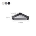 2-piece stainless steel bathroom accessory set 30 cm W triangular bathroom shelf