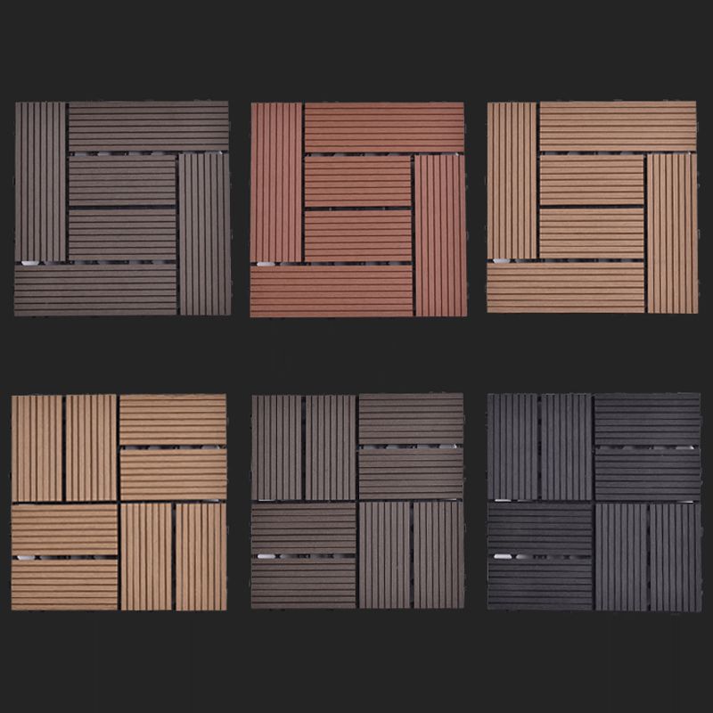 Modern plastic wood laminate decking outdoors, mold-resistant laminate