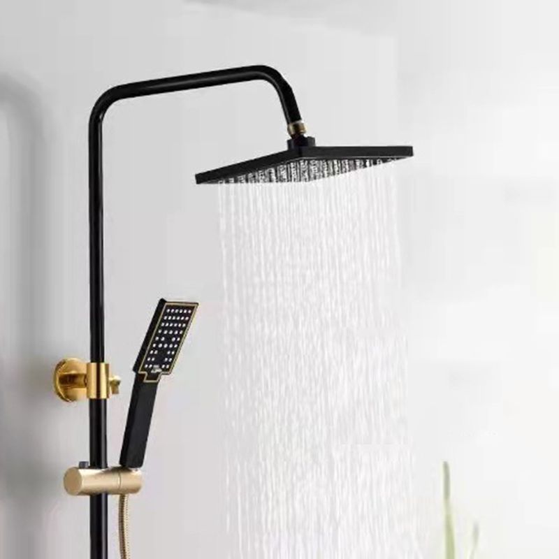 Modern adjustable swivel shower head metal shower fixture on the wall