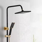 Modern adjustable swivel shower head metal shower fixture on the wall