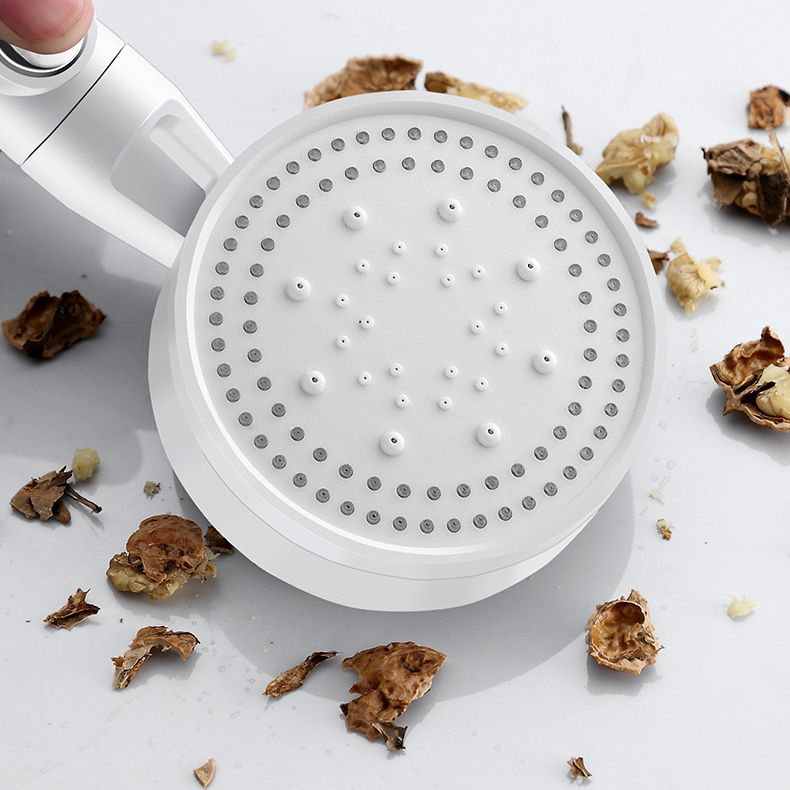 5 Sprays Shower Head Round Wall Mounted Plastic Wall Connector Holder Handheld Shower Head