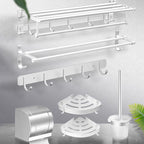 Modern Bathroom Accessories Hardware Set White Metal Bathroom Accessories Kit