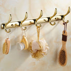 Contemporary brushed brass bathroom accessories as a single piece or as a set
