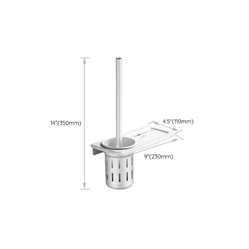 Silver Contemporary Bathroom Hardware Set Stainless Steel Aluminum Bathroom Set