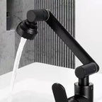 Modern sink faucet stainless steel lever handles swivel spout sink faucet