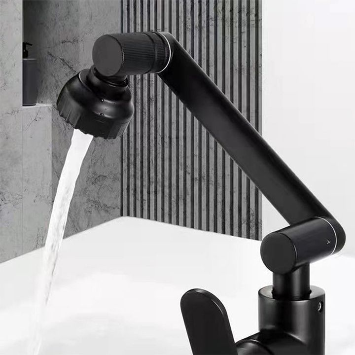 Modern sink faucet stainless steel lever handles swivel spout sink faucet