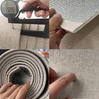 Contemporary wall cladding with padded 1-piece peel and stick panel