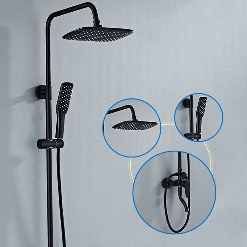 Modern adjustable swivel shower head metal shower fixture on the wall