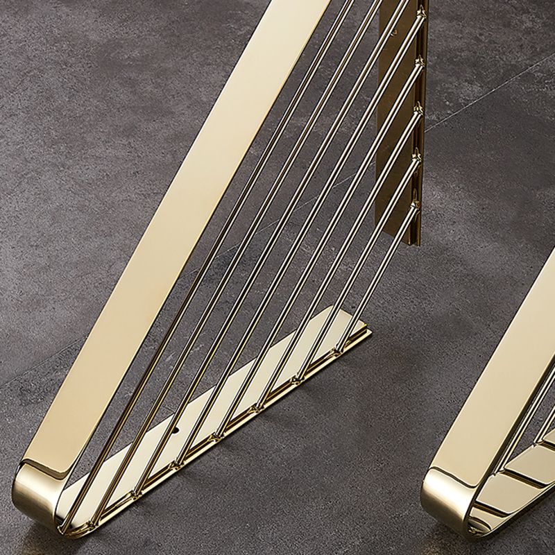 2-piece modern bathroom accessory set, polished chrome/gold, bathroom shelf