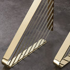 2-piece modern bathroom accessory set, polished chrome/gold, bathroom shelf