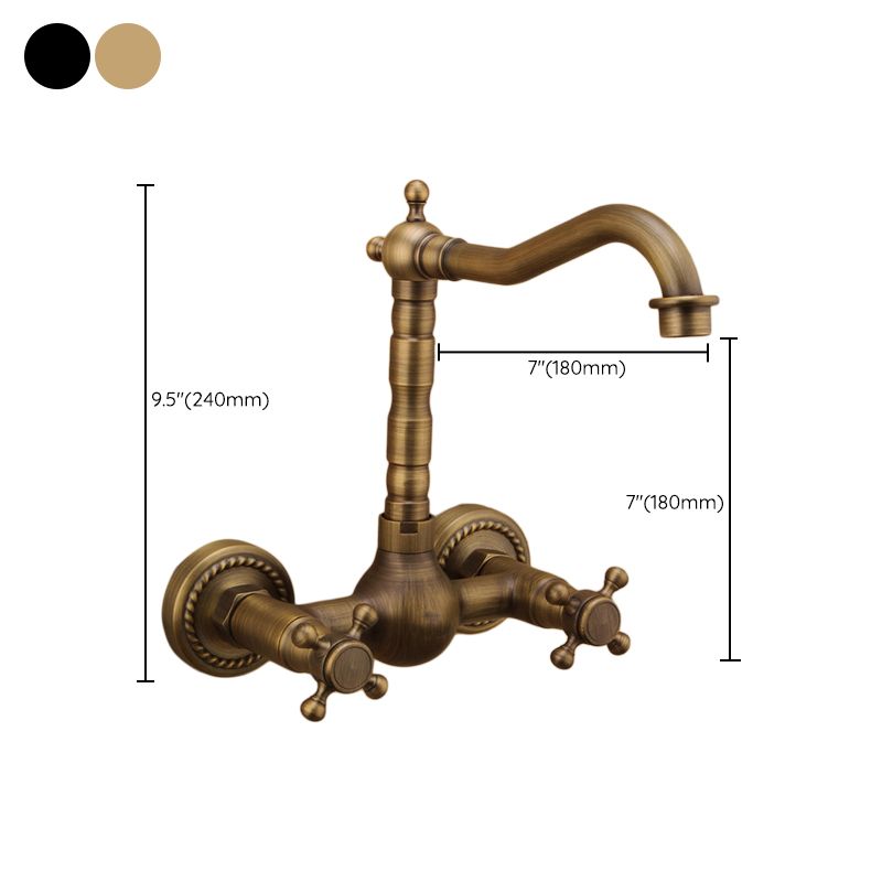 Traditional Wall-Mounted Copper Clawfoot Bathtub Faucet Trim Low Arc Clawfoot Bathtub Faucet