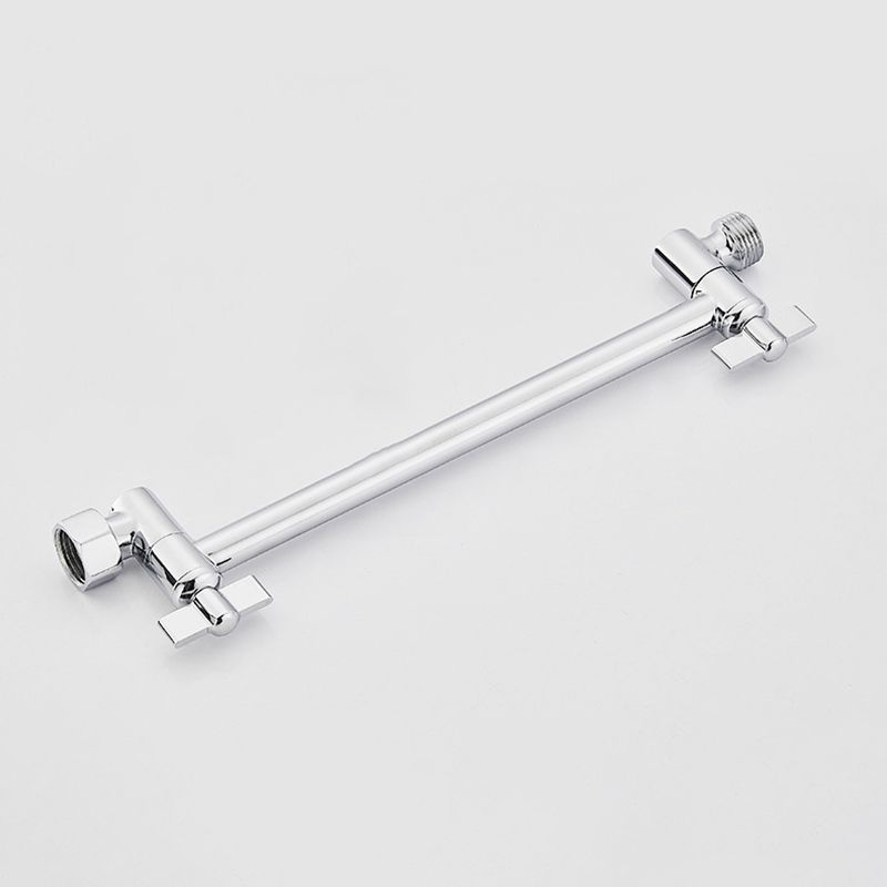 Silver Square Fixed Shower Head Modern Style Wall Mounted Shower Head