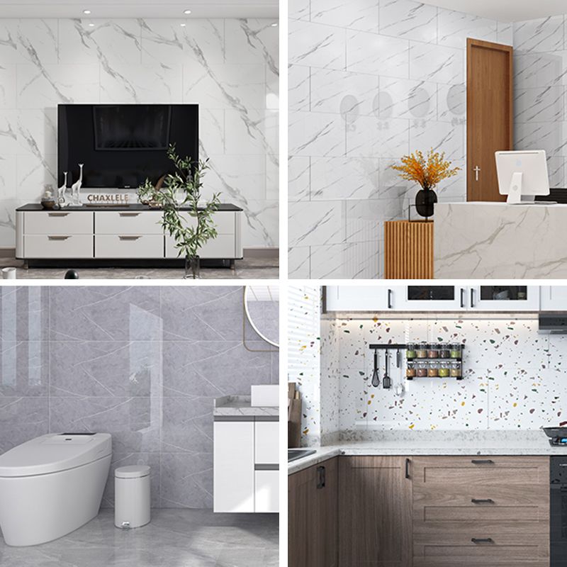 Contemporary Wallpaper Modern Style Bathroom Wallpaper with Rectangular Shape