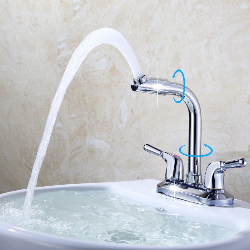 2-Handle Brushed Nickel Widespread Faucet 2-Hole Centered Bathroom Sink Faucet with Brass