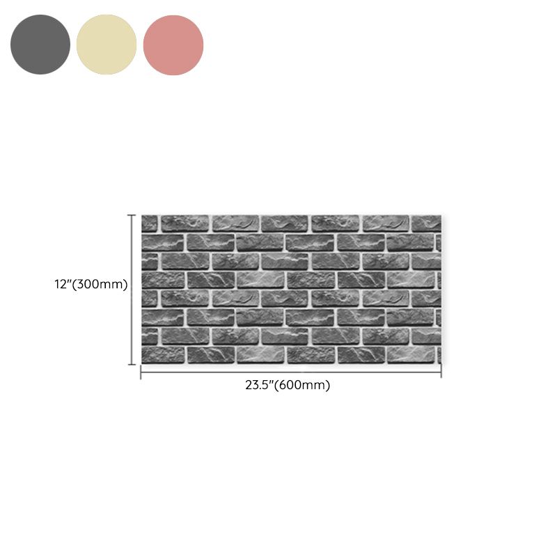 Industrial Wall Ceiling 3D Artificial Brick Living Room Peel and Stick Covering (5-Pack)