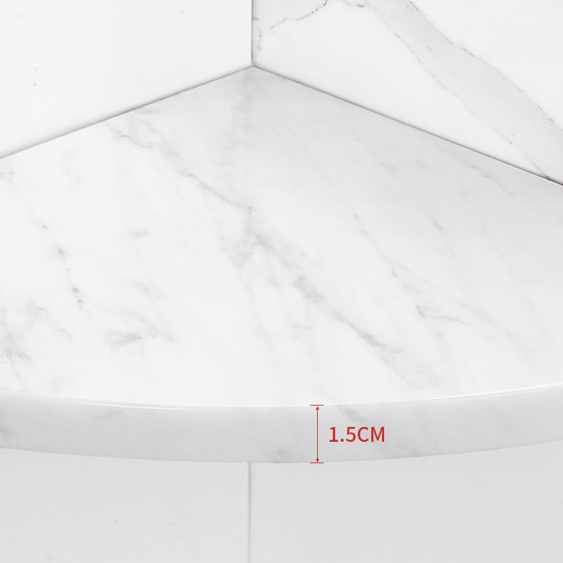 2-piece Bathroom Hardware Set Metal and Marble Bathroom Shelf Set