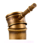 Country house vessel water tap brass lever handles waterfall outlet sink faucet