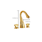 Traditional Roman Bathtub Faucet Set Copper Fixed Deck Mount with Handles