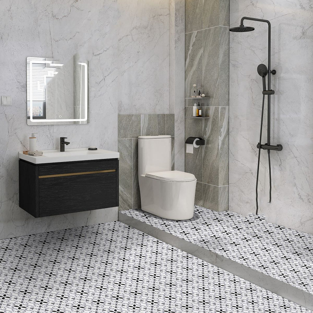 Peel & Stick Vinyl Flooring Lightly patterned vinyl flooring with a matte sheen