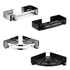 Modern Stainless Steel Bathroom Accessory Set Rectangular & Triangle Bathroom Shelf