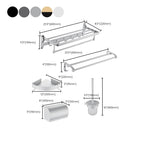 6-piece contemporary bathroom accessory set bathroom shelf/towel bar paper holder included