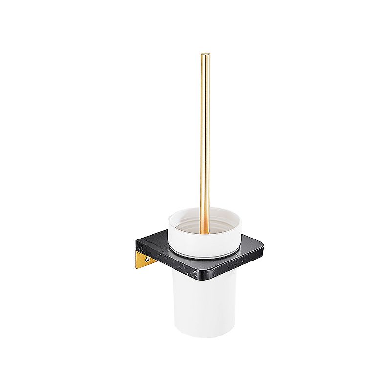 Metal and Marble Bathroom Minimalist Accessory as a Single Piece or in a Set in Gold