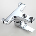 Modern Silver Faucet Copper with 1-Handle 2-Hole Bathroom Faucet