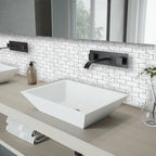 Peel and Stick Tiles Rectangular Stain Resistant PVC Subway Peel and Stick Tiles for the Kitchen