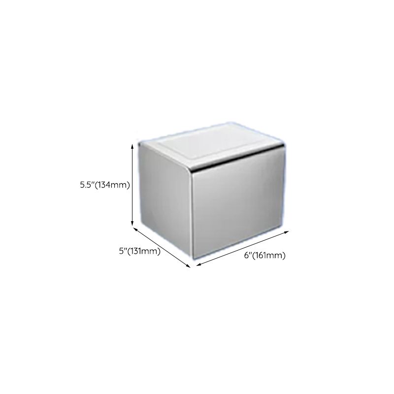 Contemporary bathroom accessory set made of aluminum with towel holder/bath shelf