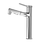 Modern Style Extendable Vessel Faucet Single Handle Low Arc Copper Vessel Faucet