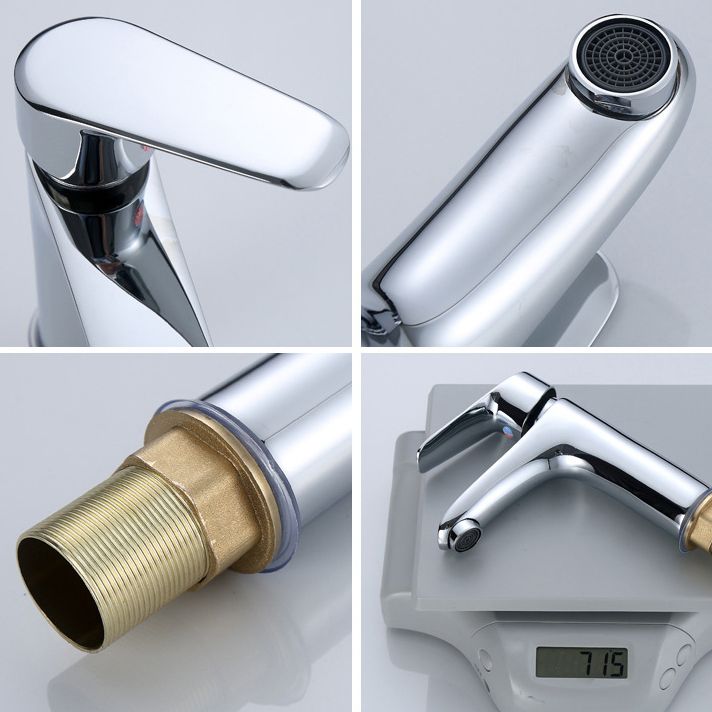 Modern Sink Faucet Monochrome Brass Sink Faucet for the Bathroom