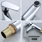 Modern Sink Faucet Monochrome Brass Sink Faucet for the Bathroom