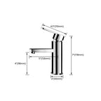 Bathroom Faucet Brass Lever Handle Single Hole Sink Faucet
