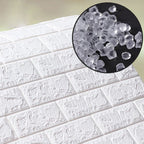 Modern wall-ceiling element for sticking with 3D embossing in white