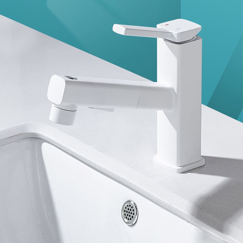 Lever Handle Faucet Pull-Out Basin Faucet with Swivel Spout