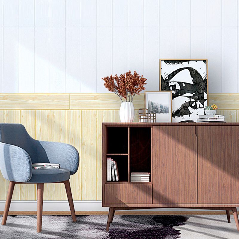 Wood look interior decor panels for peeling and sticking 3D relief wall cladding