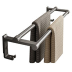 Gray Aluminum Bathroom Accessory Set Contemporary Bathroom Shelf