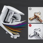 Contemporary Wall-Mounted Bathroom Faucet Lever Handles 2-Hole Faucet Brass Faucet