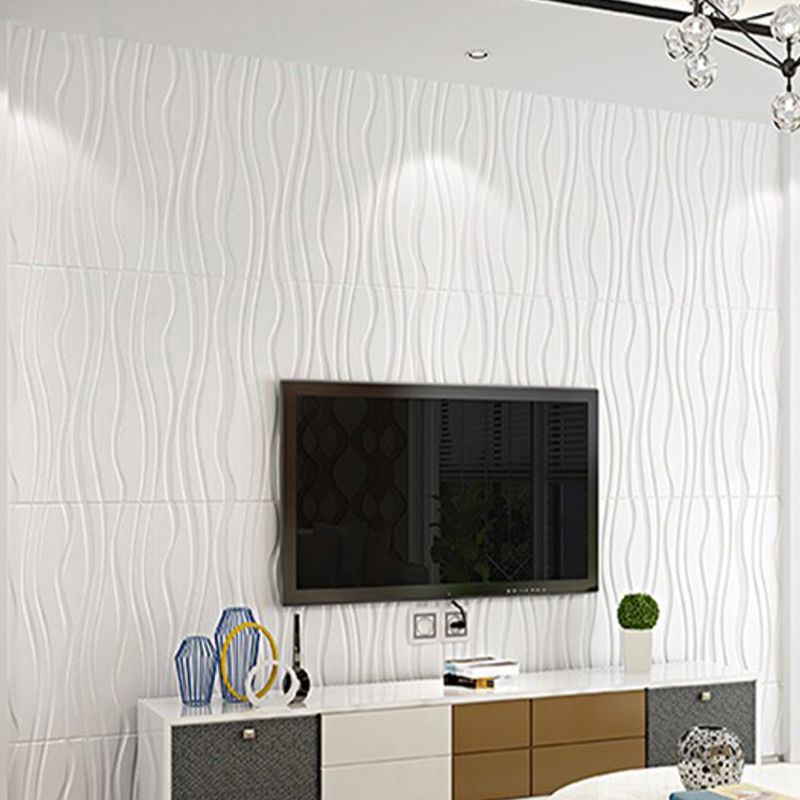 Back Wall Panels 3D Embossing Peel and Stick Wall Covering for the Living Room