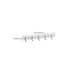 Polished Chrome Modern Bathroom Accessory Set in Stainless Steel with Bath Shelf/Towel Bar