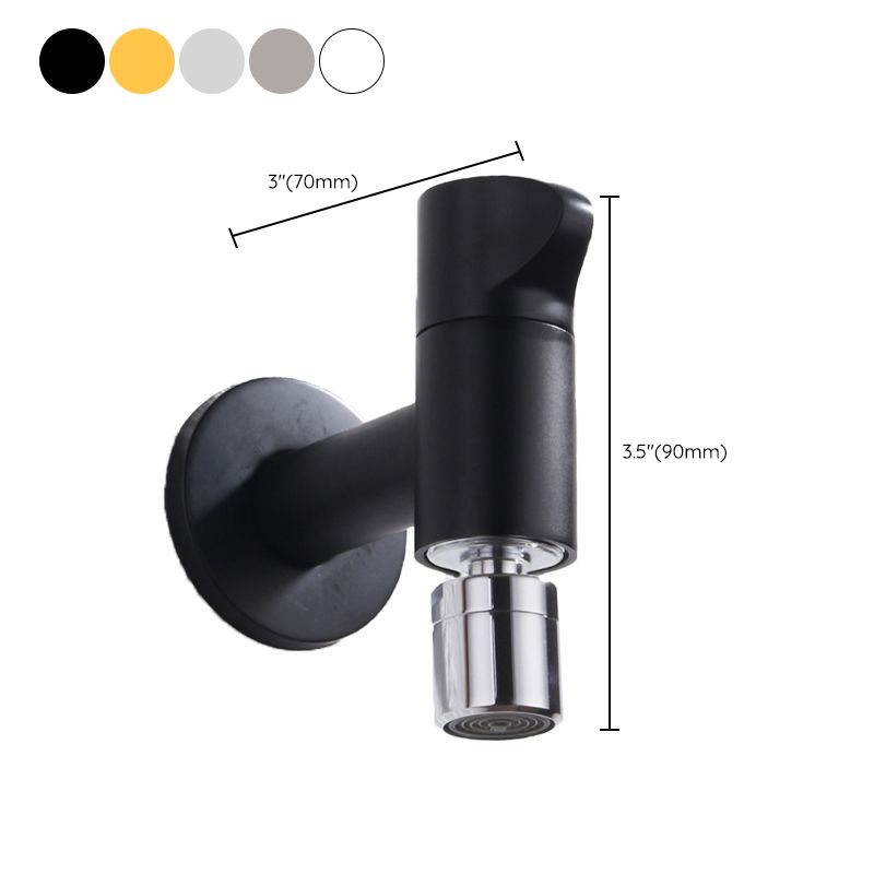 Contemporary Wall Mounted Bathroom Faucet Knob Handle Solid Brass Round Faucet