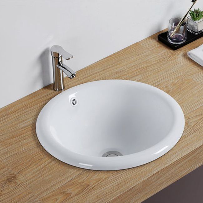 Contemporary oval wash stand ceramic metal undercounter basin