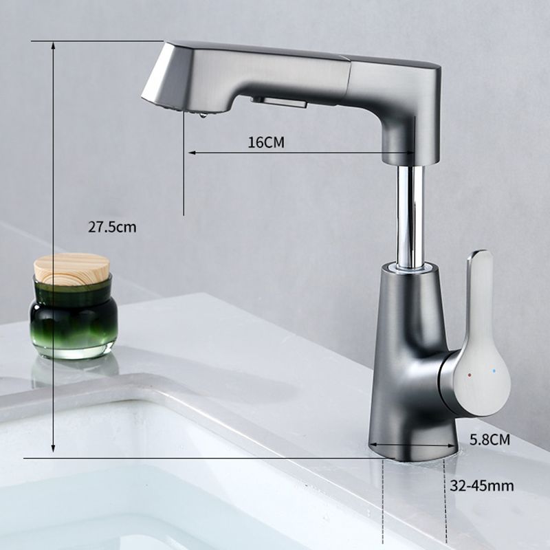 Modern Faucet Solid Copper Centerset Bathroom Faucet