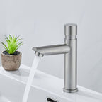 Modern Low Arc Basin Faucet with Single Lever Bathroom Sink Faucet