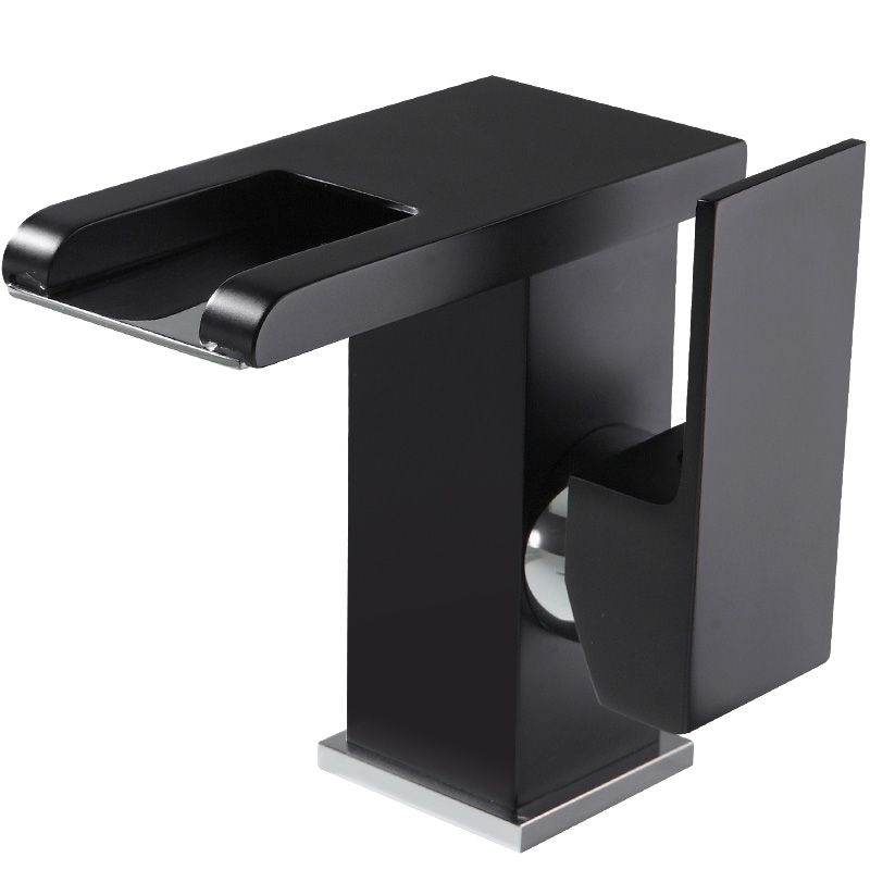 Basin faucet lever handle waterfall outlet bathroom fixture