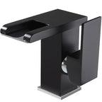 Basin faucet lever handle waterfall outlet bathroom fixture